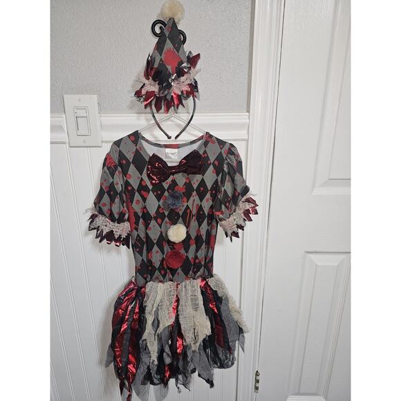 Girls Vintage Circus Clown Halloween Costume Spirit Child Size Medium 8-10 NEW - Picture 2 of 11